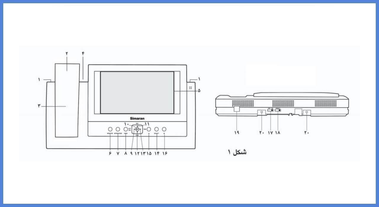 راهنمای  نصب مانیتور آیفون تصویری  سیماران مدل HS - 71 & HS - 71M