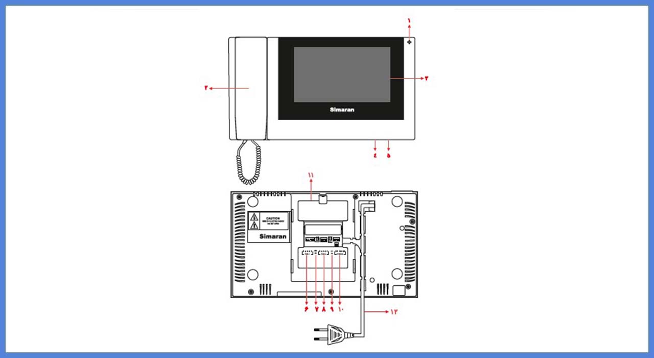 	آموزش نصب آیفون تصویری سیماران 7 اینچ مدل HS-78/m100 wifi	